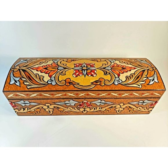 Bronze Medium Hand Painted 3D Jewelry Box - Picture 1 of 7